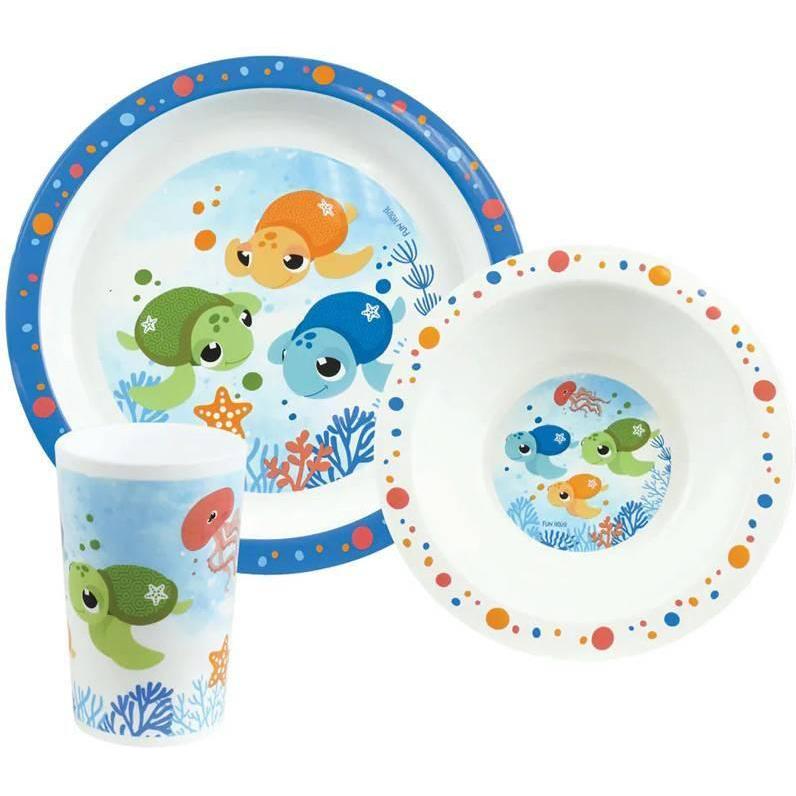 Thumbnail - Jemini, Kindergeschirr + Kinderbesteck, geschirrset kind ma petite carapace assiette, bol, verre
