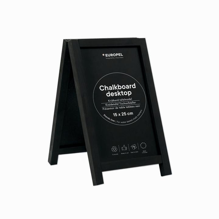Produktbild Europel Kreidetafel Tischaufsteller, Mini, schwarz