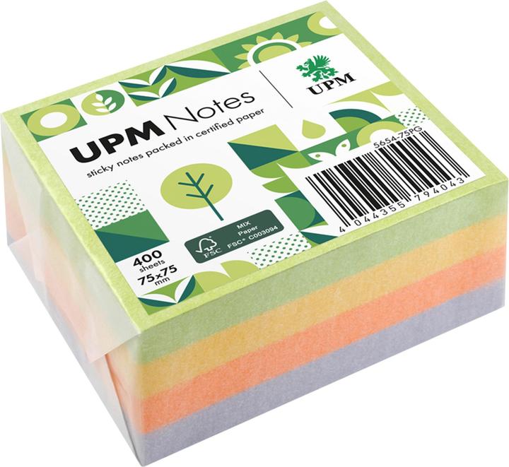 Actual product image UPM Notes Sticky note 5654-75PG Spring 75x75mm 400 sheets coloured (75 x 75 mm)