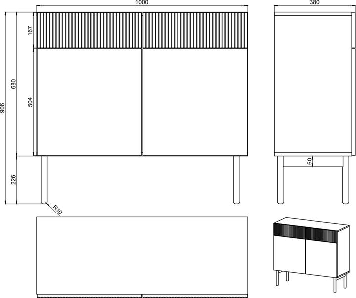 Produktbild Selsey Nolie (100 x 38 x 90.60 cm)
