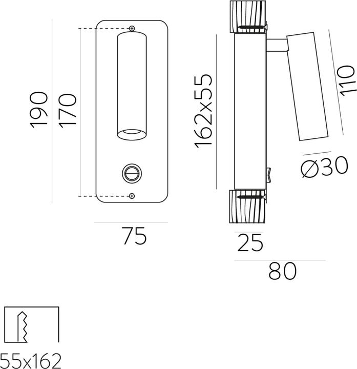 Produktbild ACB Iluminacion ACB Einbauleuchte Aron (315 lm)