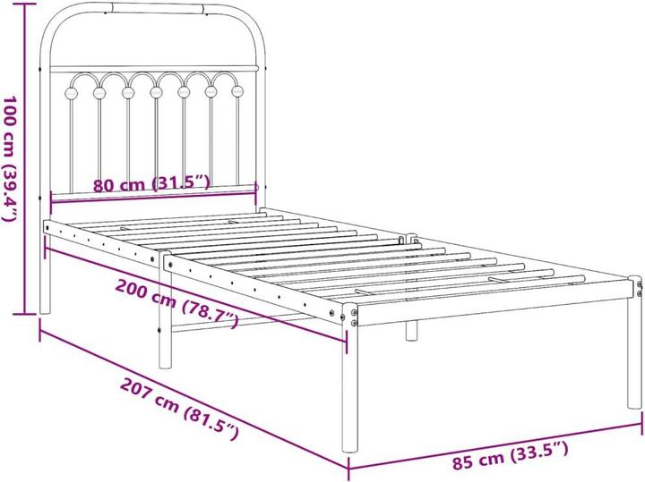 Image du produit vidaXL Bettgestell (80 x 200 cm)