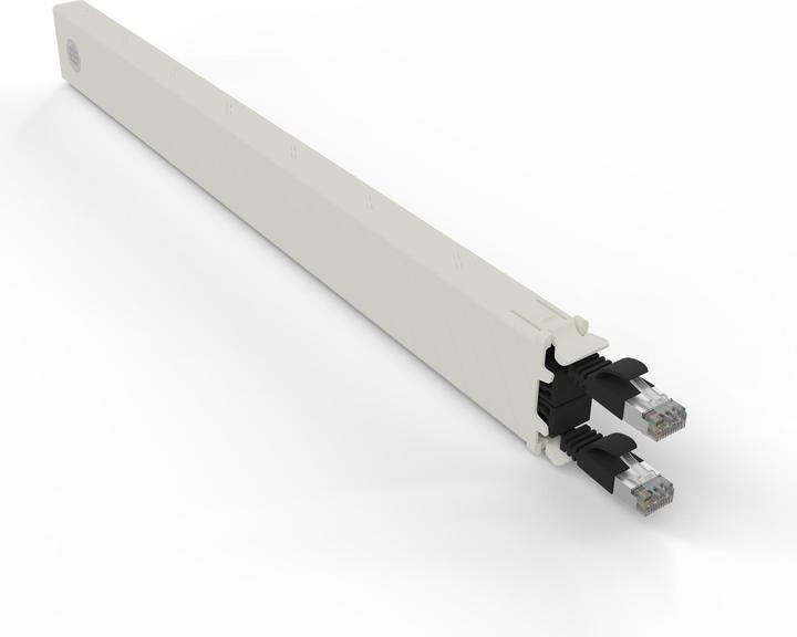 Produktbild PATCHBOX one / Cassette / 8RU / Cat 6A, STP, 0.8 m, Schwarz (U/FTP, CAT6a, 0.80 m)