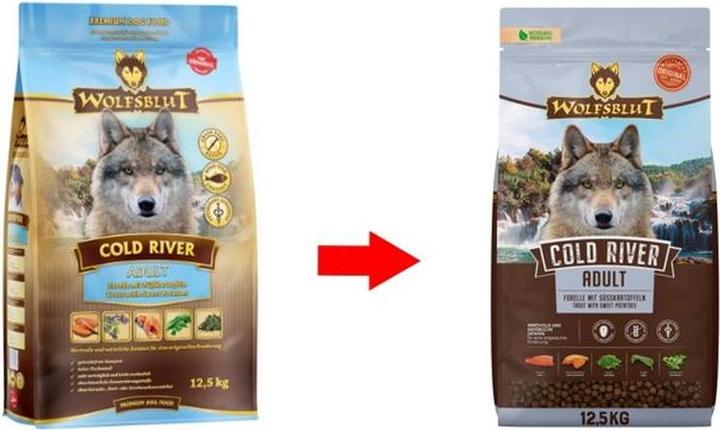 Actual product image Wolfsblut Dry food Dog Cold River, 12.5 kg (Adult, 1 pcs., 12500 g)