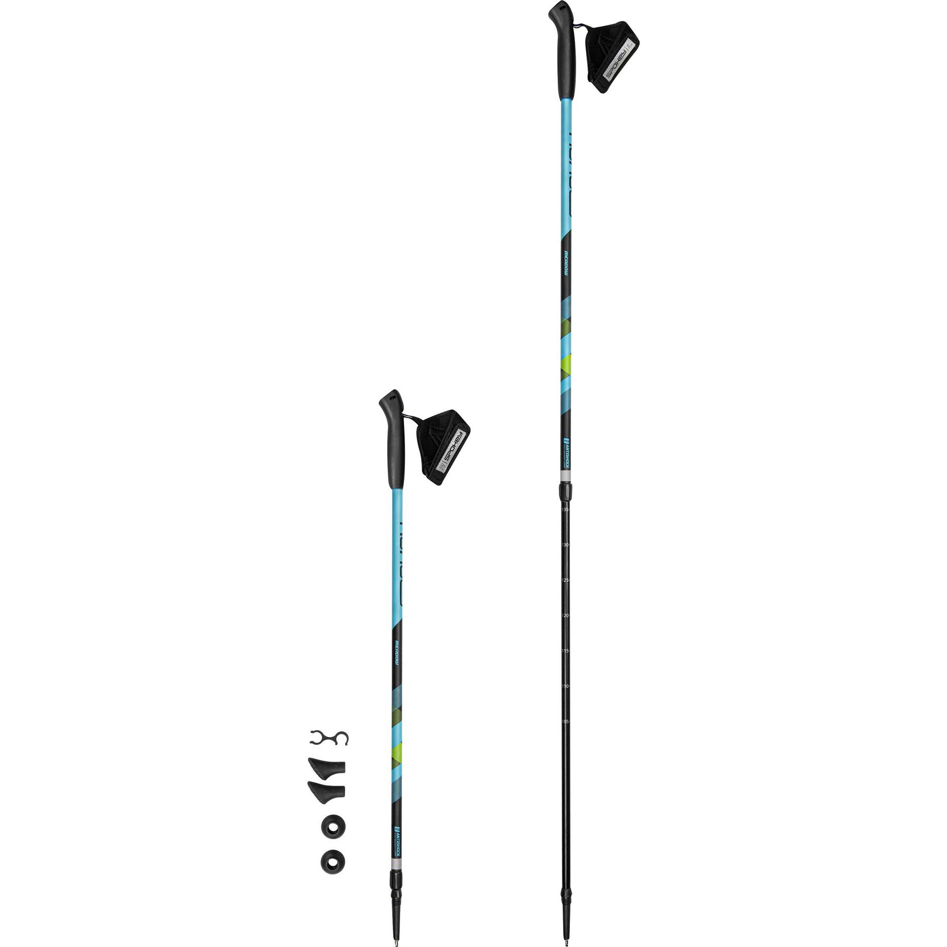 Spokey Langlaufstöcke schwarz blau MEADOW II (105 - 135 cm) (929462)