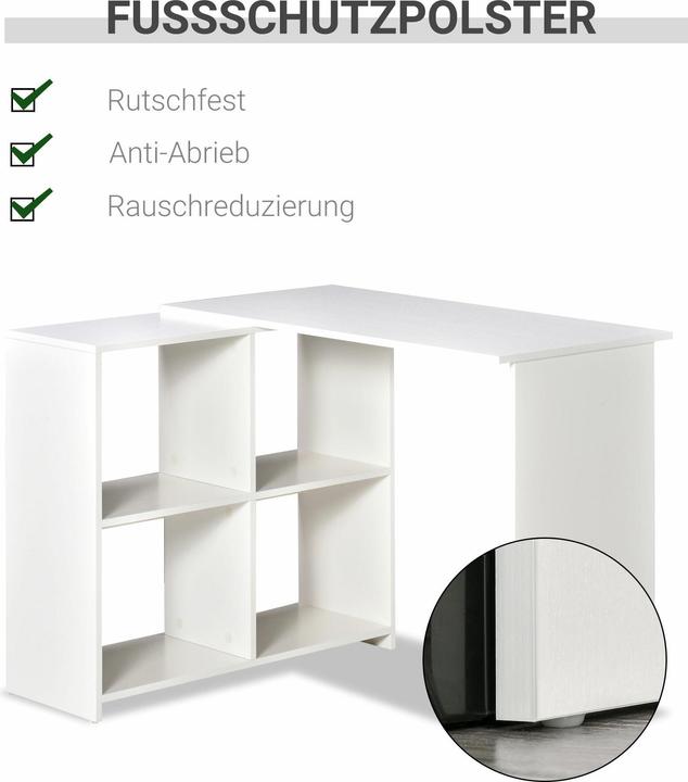 Actual product image Homcom Corner Desk Desk with Shelf