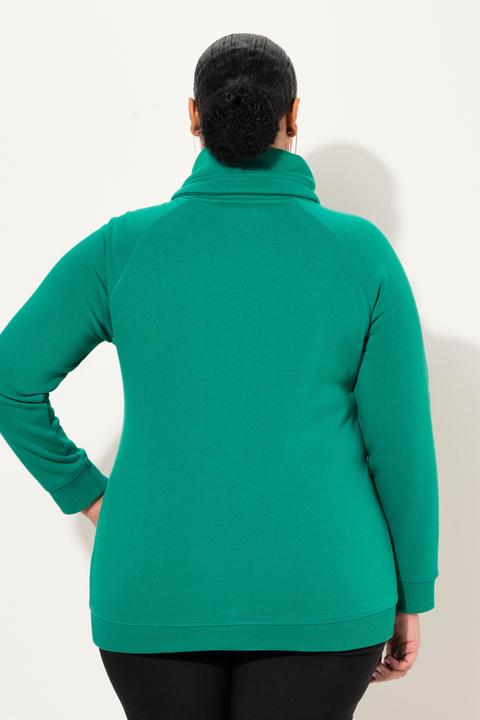 Image du produit Ulla Popken Sweat-shirt à col montant et évasé. Poches et manches raglan. (46, 48)