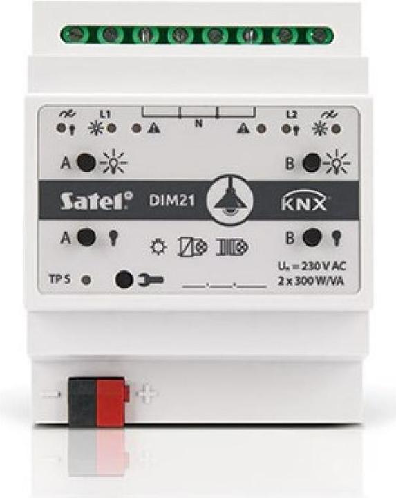 Produktbild Satel KNX 2-Kanal Dimmaktor KNX-DIM21 (Dimmaktor)