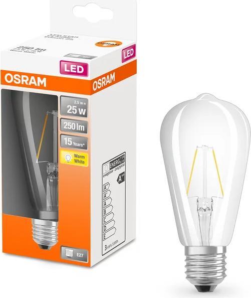 Produktbild Osram Led Retrofit Classic St (E27, 2.50 W, 250 lm, 1 x, F)