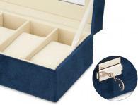 Giftdecor Uhrmacherbox 6 Löcher mit Petroleumschlüssel blau