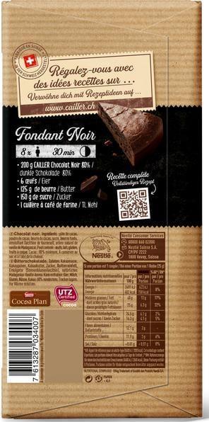 Produktbild Cailler Dessert 80% Dunkle Schokolade Tafel (200 g)