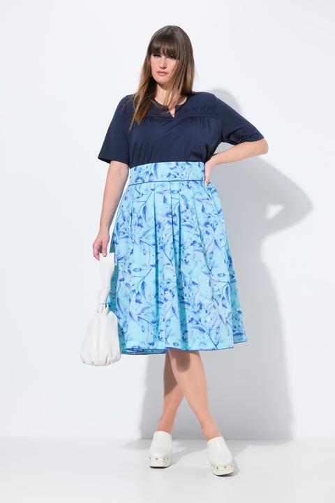 Actual product image Ulla Popken Pleated Country Floral Print Skirt (56)