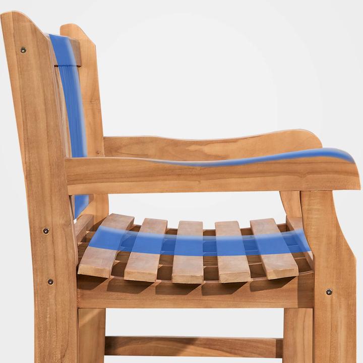 Produktbild CLP Teakbank 120 cm mit Abdeckhaube