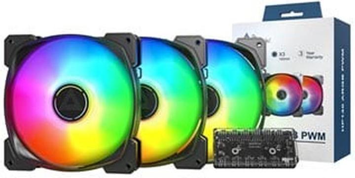 Produktbild Montech HP140 ARGB PWM 3 in 1 Pack Black (140 mm, 3 x)