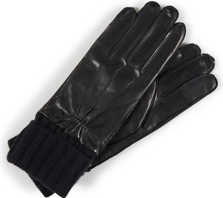 Produktbild Cash-Mere Lederhandschuhe mit Stulpen und Touchscreen tauglich (M)