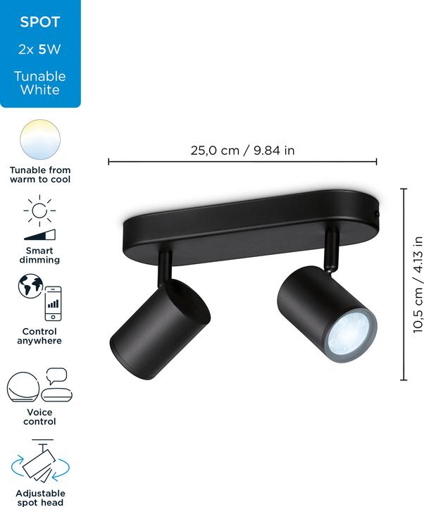 Actual product image WiZ Mounted spots (690 lm, GU10)