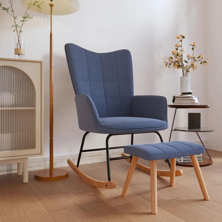 Actual product image vidaXL Schaukelstuhl mit Hocker