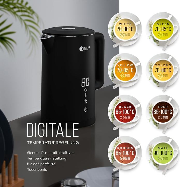 Immagine prodotto Balter Wasserkocher mit Temperatureinstellung (1.50 l)