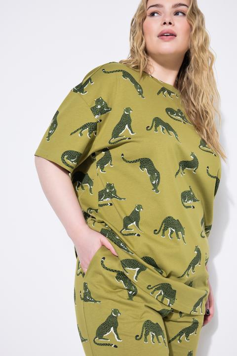 Produktbild Studio Untold Schlafanzug, kurzer Zweiteiler, oversized, Leoparden (56)