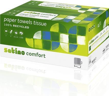 Produktbild Wepa Papierhandtuch Comfort 277200 25x23cm 2lg ws 3.200 Bl./Pack (3200 x)