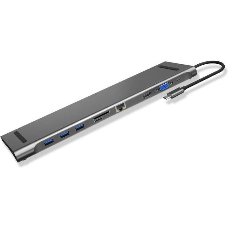 JCPAL USB-C Ultra slim dock (USB-C, 4 Ports), Dockingstation + USB Hub