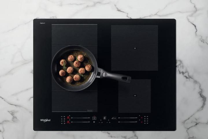 Actual product image Whirlpool induction hob WF S7560 NE 60 cm, 1 FlexiSlide, Booster, Black (59 cm, Induction hob)