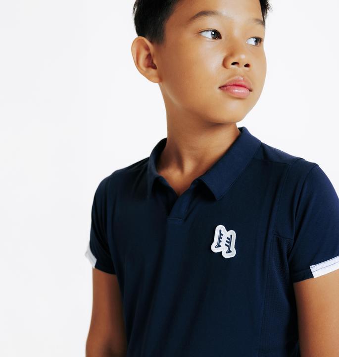 Actual product image Fouganza Reit-Poloshirt Club kurzarm marineblau (122)