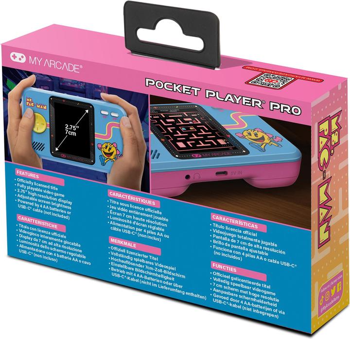 Produktbild MyArcade My Arcade DGUNL-7010 MS. PAC-MAN Pocket Player Pro Handheld Portable Gaming System