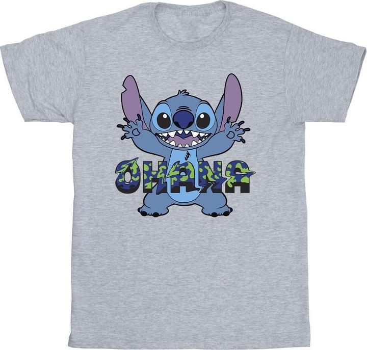Immagine prodotto Disney Lilo And Stitch Ohana Blue Glitch Maglietta Uomo (XL)