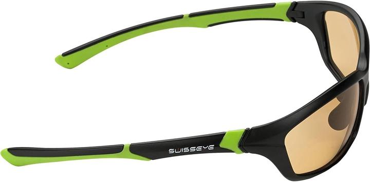 Actual product image Swiss Eye Men's Drift Cycling Goggles (Black, Green, orange smoke FM)