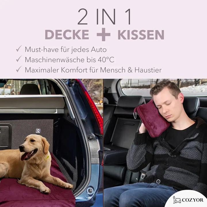 Immagine prodotto Cozyor Coperta da viaggio e cuscino da viaggio 2 in 1 per l'aereo (Cuscino per testa e collo)