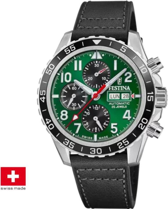 Actual product image Festina Swiss Made F20056/2 Automatic (Chronograph, Swiss made, 45.80 mm)