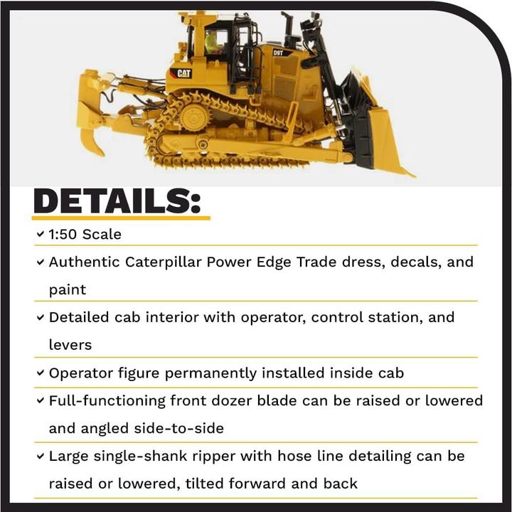 Immagine prodotto Diecast Masters CAT D9T trattore a cingoli