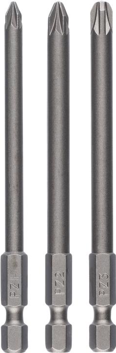 Actual product image Bosch Zubehör 3-piece screwdriver blade set for Pozidriv Phillips screws (PZ) (Cross Pozidriv PZ M1, Cross Pozidriv PZ M2, Cross Pozidriv PZ M3)