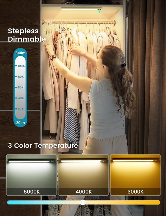 Produktbild Wonkelly LED Unterbauleuchte mit Bewegungsmelder (310 lm)