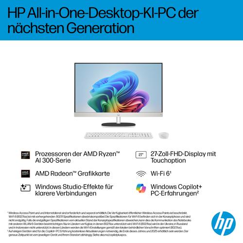 Image du produit HP 27-CT2473NG 27 AIO R7-AI-350 (AMD Ryzen AI 7 350, 16 Go, 512.00 Go)