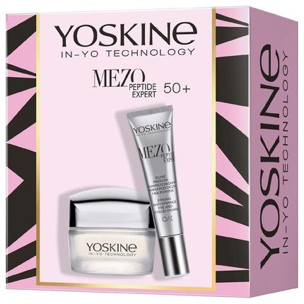 Yoskine, Augenpflege, Yoskineset Mezo Peptide Expert Glättende Anti-Falten Creme 50ml und Augencreme 15ml (Set, Tag + Na...