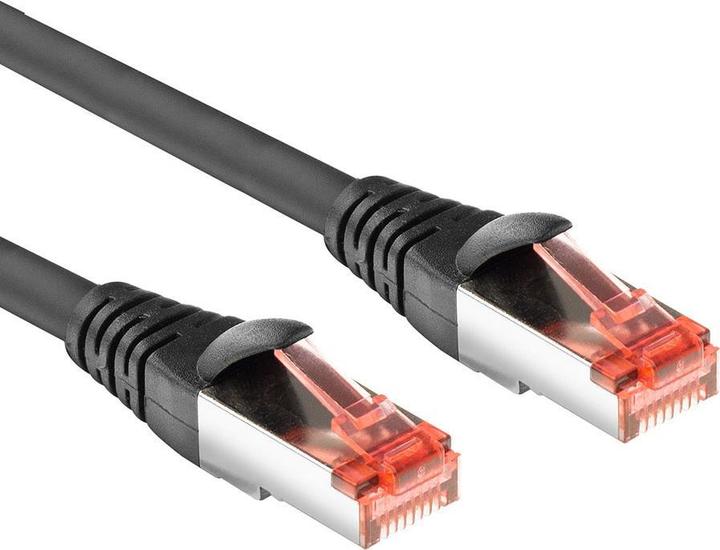 Produktbild ACT Black 2 meter CAT6A U/FTP PVC high flexibility tangle-free patch cable snagless with RJ45 connectors (U/FTP, CAT6a, 2 m)