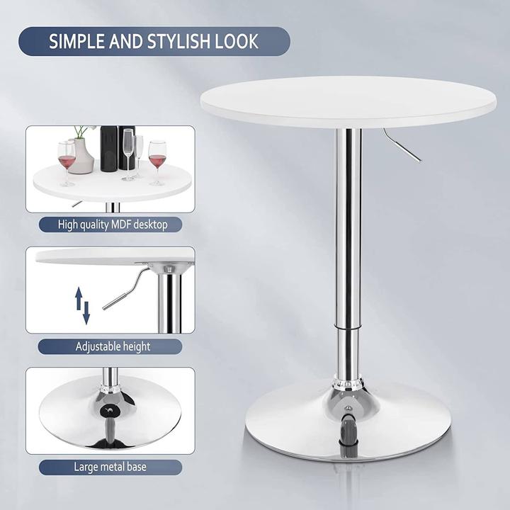 Actual product image Woltu Height-adjustable bar table 68-88 cm (60 x 60 x 88 cm)