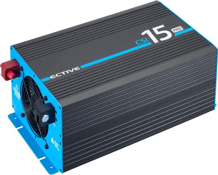 Produktbild Ective CSI 15 PRO 1500W/12V Sinus-Wechselrichter mit Netzvorrangschaltung und Ladegerät (CH-Stecker)