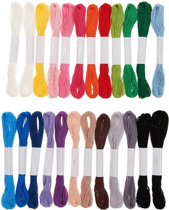 Rico Design Kit de fils à broder Multicolour, 24 pièces