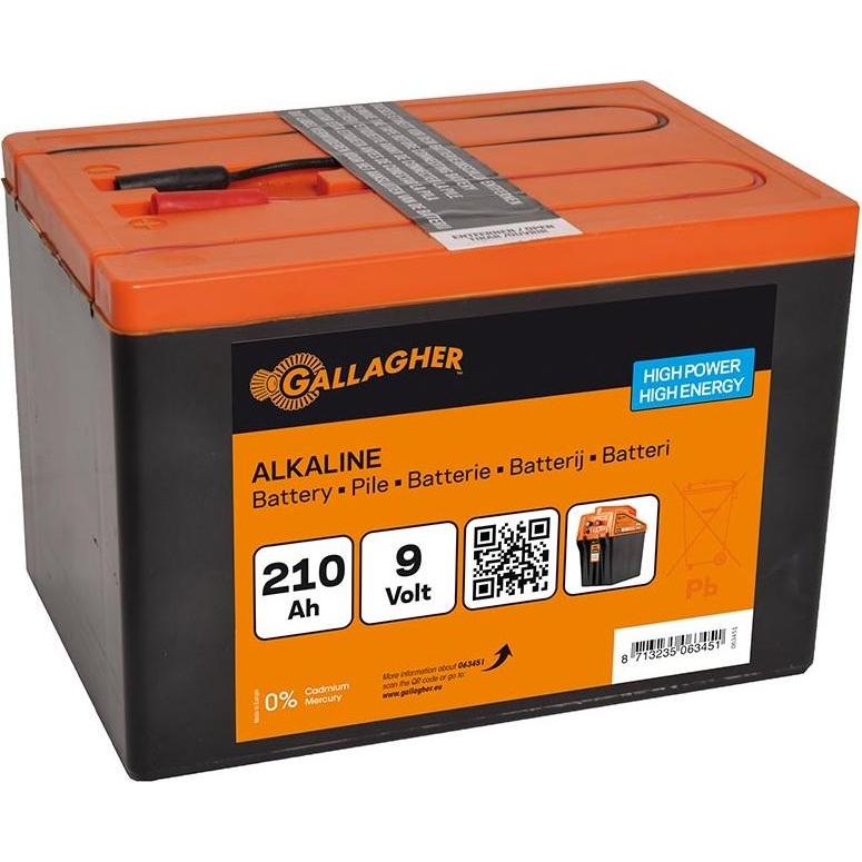 Gallagher Powerpack Batterij 9V/210Ah - (1 pz., 9V Block), Batterie + pile