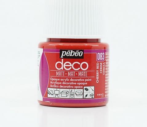 Productafbeelding Pebeo Deco Matte Acryl Kleuren (Kersenrood, 45 ml)