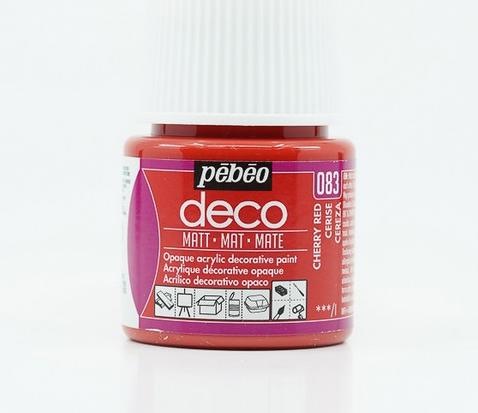 Actual product image Pebeo Deco Matt acrylic paint (Cherry red, 45 ml)