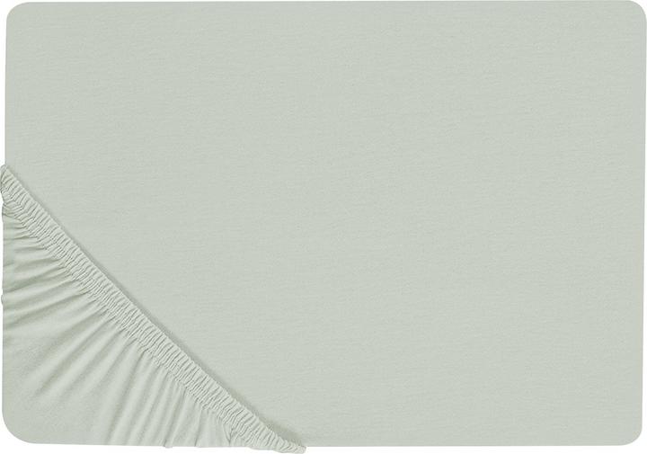 Beliani Hoeslaken katoen lichtgroen 90 x 200 cm JANBU (90 x 200 cm)