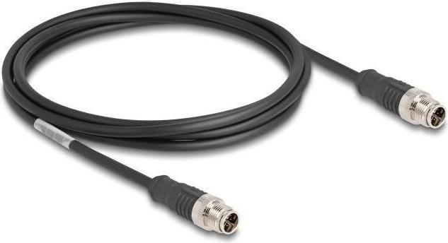Produktbild Delock M12 Kabel X-kodiert 8 Pin Stecker zu Stecker PVC 2 m (S/FTP, CAT5e, 2 m)