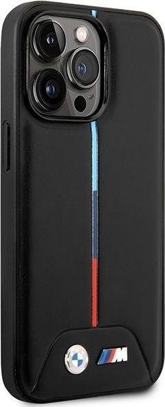 Actual product image BMW Case BMHMP14L22PVTK iPhone 14 Pro 6.1" czarny/black Quilted Tricolour MagSafe (Apple iPhone 14 Pro)