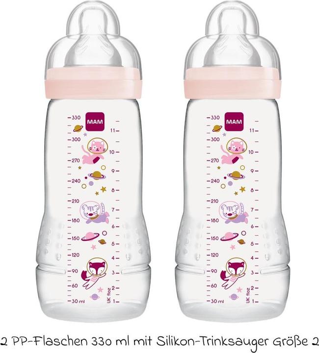 Produktbild MAM Easy Active 330 ml, 4+ Mon., 2 Stk, Weltall (330 ml)