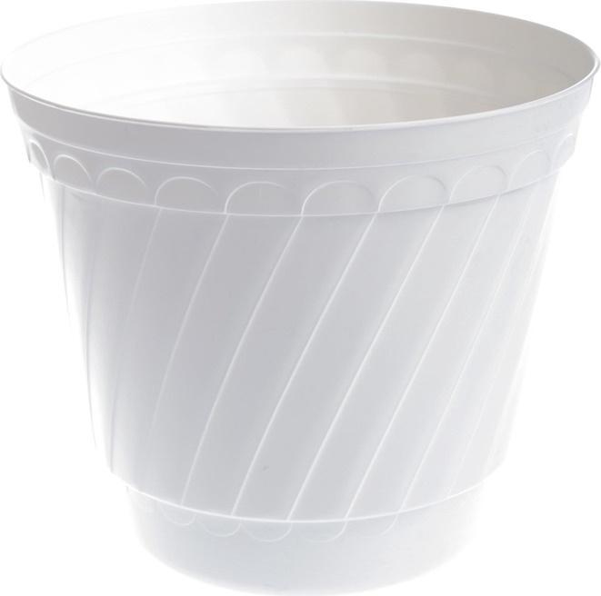 Uniplastex Flowerpot Barok UDB26, plastic, Ø 26 cm, white