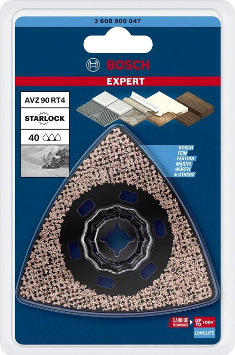Produktbild Bosch Professional Zubehör EXPERT Sanding Plate AVZ 90 RT4 Blatt für Multifunktionswerkzeuge, 90 mm (40)